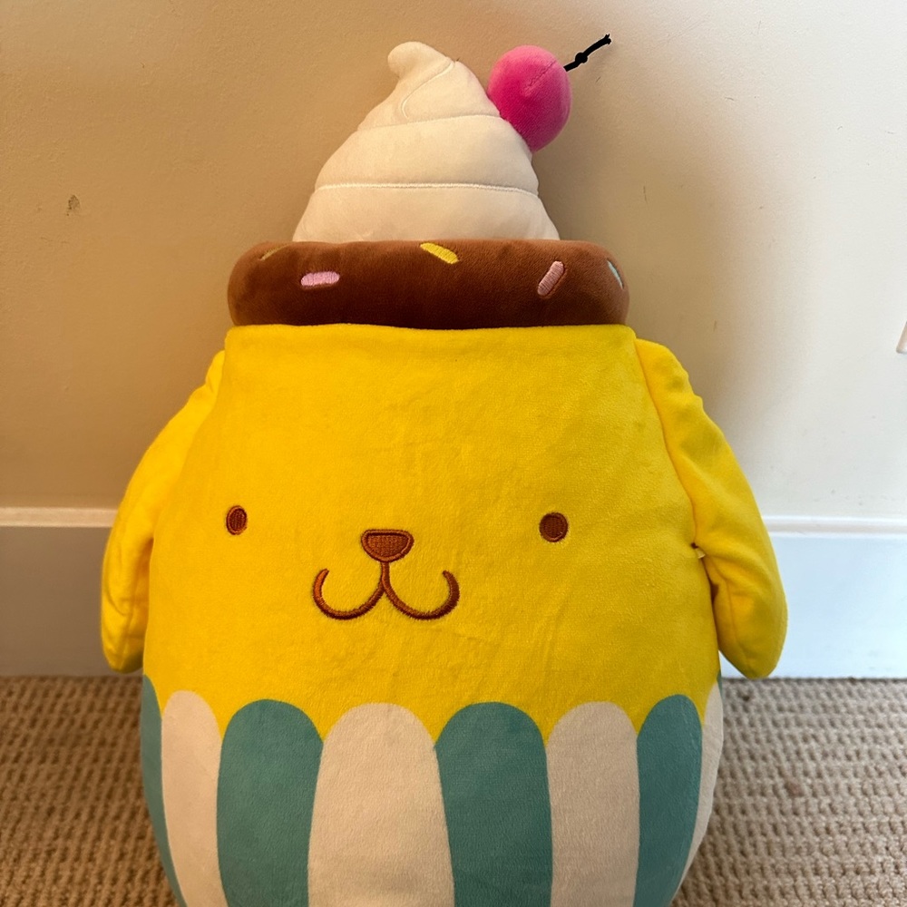15” pompompurin squishmallow ice cream sundae by Kellytoy